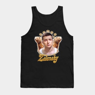 Zelensky Ukraine // Retro Fan Art Design Tank Top